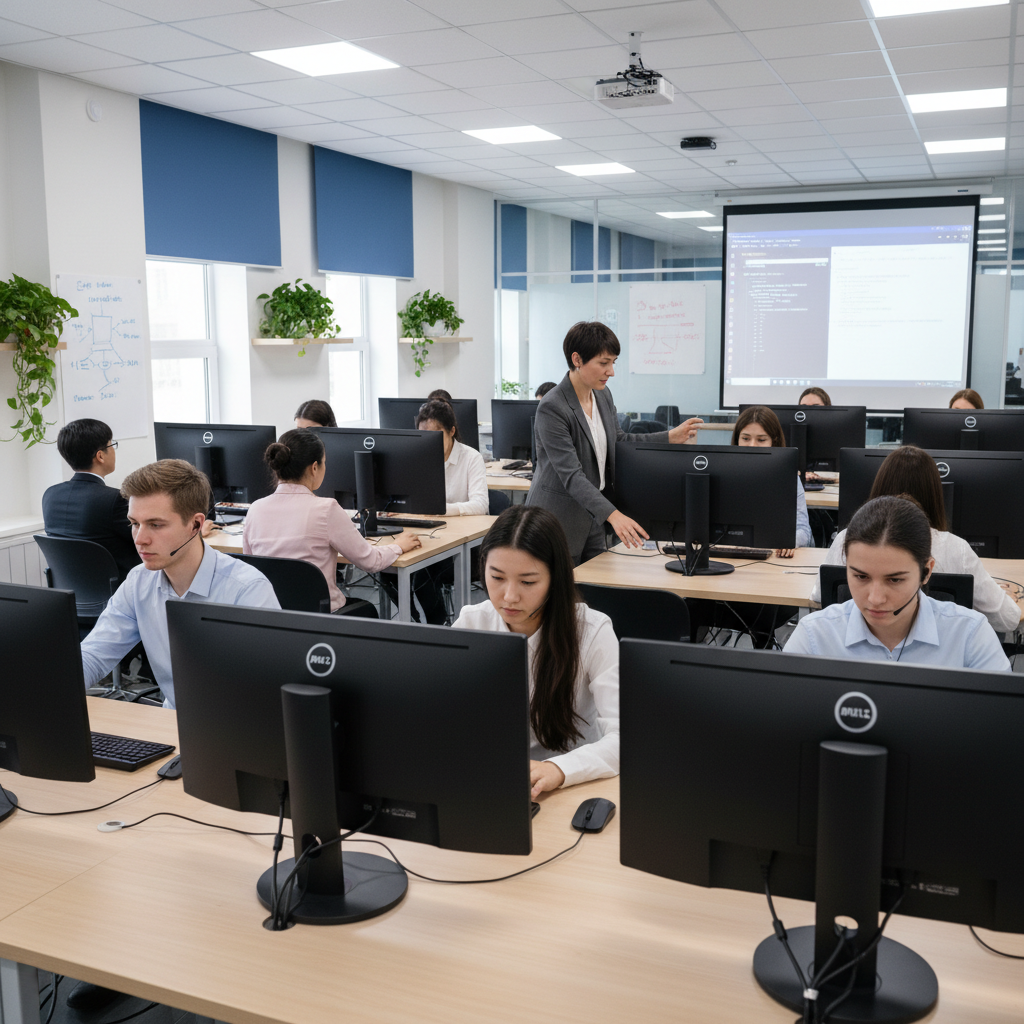 firefly gemini flash “students learning it skills in a computer lab, modern classroom with desktop compute 162459