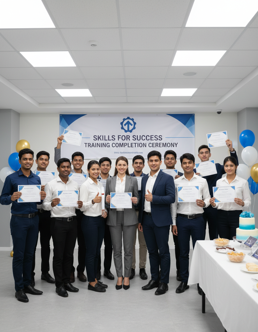 firefly geminiflash certification moment “students receiving certificates from trainer in a skill develo 162459