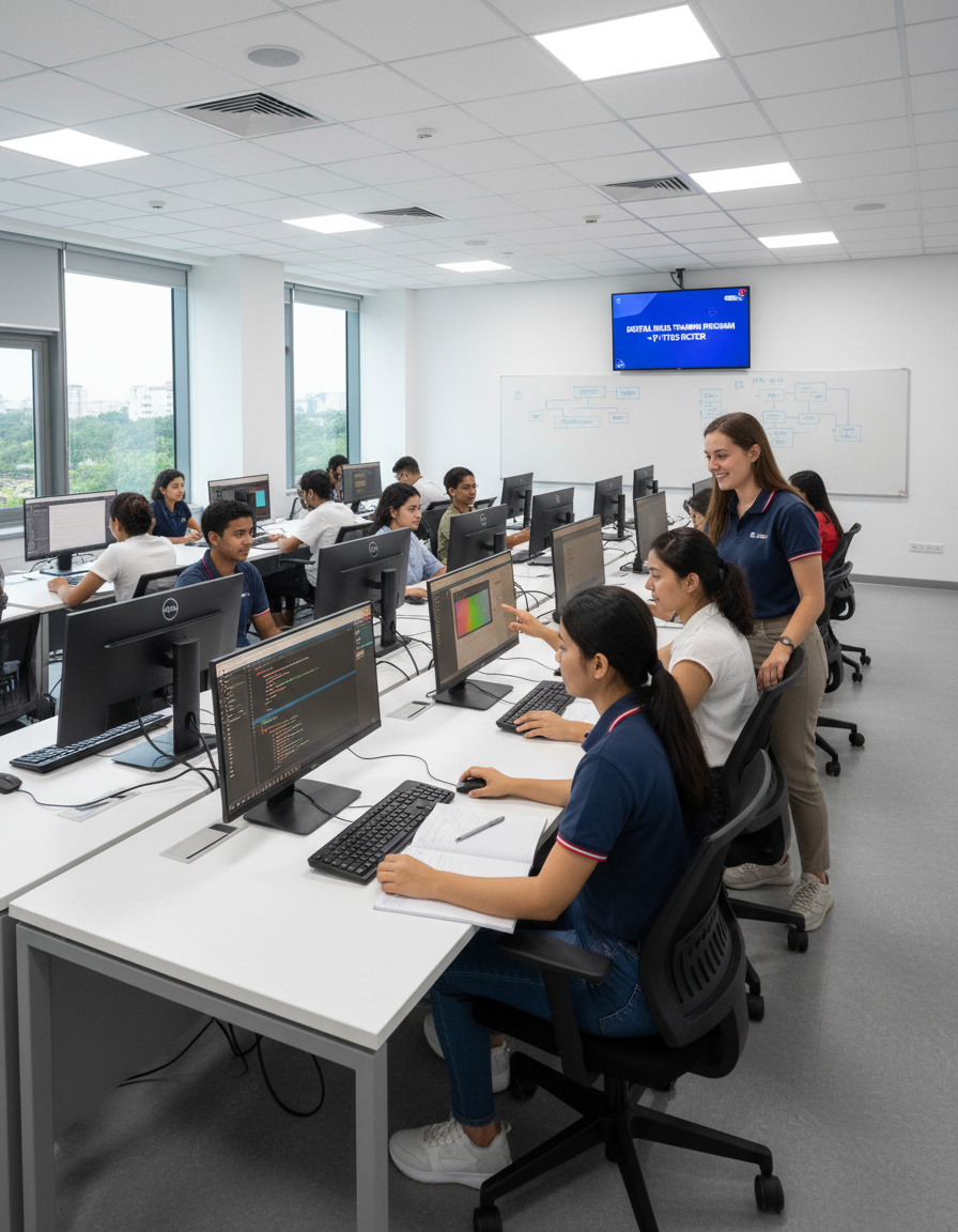 firefly geminiflash computer lab training (it ites) “students working on desktop computers in a well equi 162459